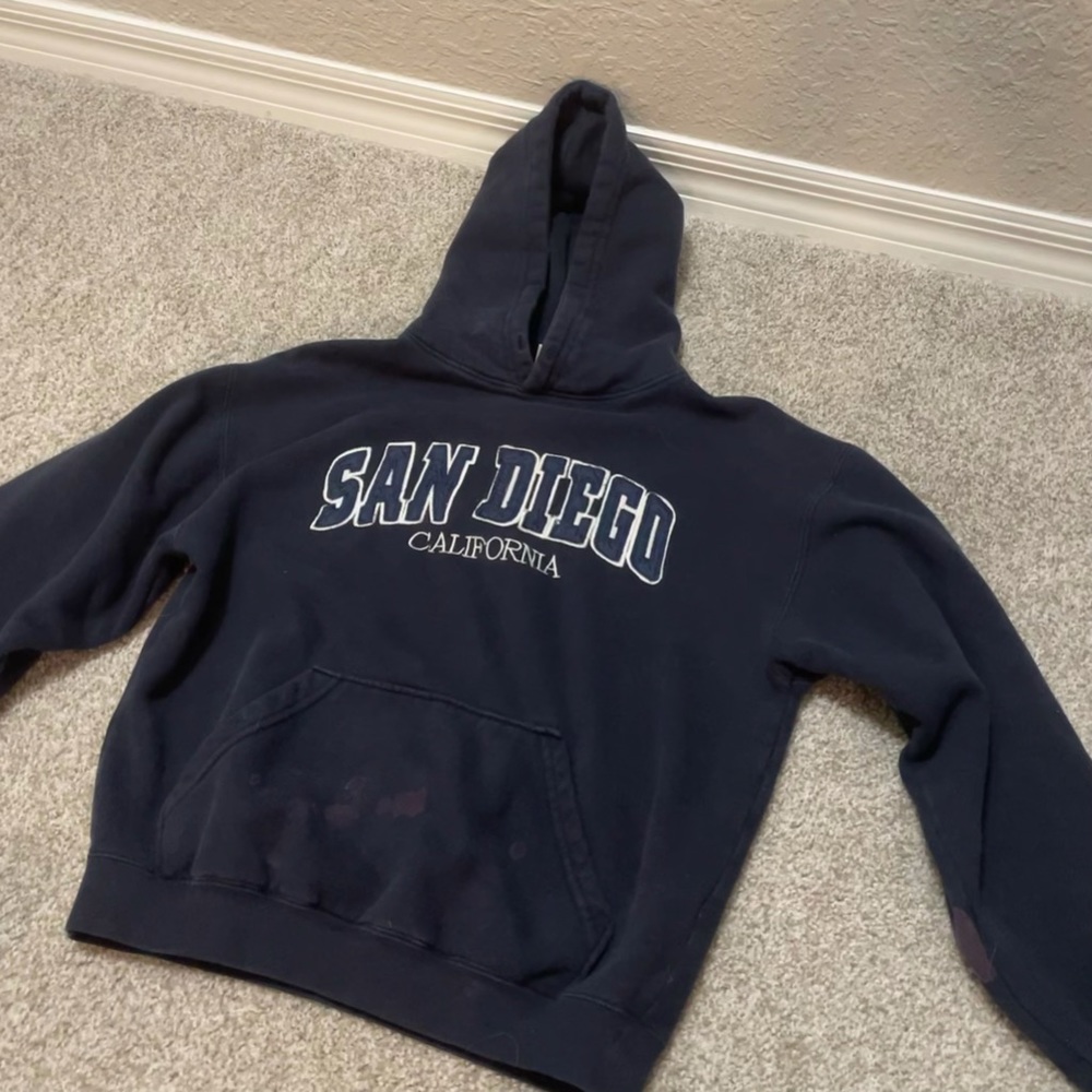 San Diego navy blue patch hoodie